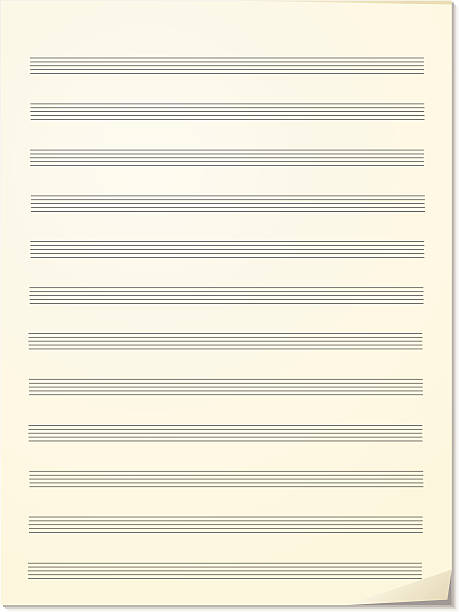 uwaga papieru dla notatek muzyczny - sheet music musical note music pattern stock illustrations