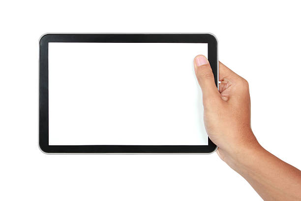 istock photo of a tablet held by hand horizontally 470144629