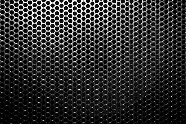 istock A metal sheet of mesh on a black background 470144760