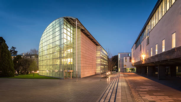 Cambridge, UK - April 14, 2015: Sidgwick Site, one of the largest sites within the University of Cambridge, England, UK shot in Twilight. Several University's Arts and Humanities Faculties are here.