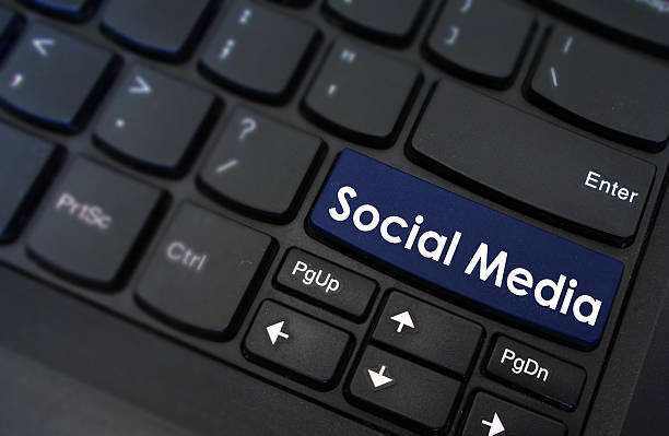 istock Social Media shown on a laptop keyboard button 470150196