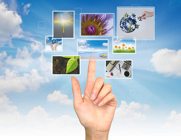 istock Hand touches the flow of image 470150411
