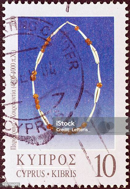 キプロス Stamp はネックレスで Khirokitia - キプロス共和国のストックフォトや画像を多数ご用意 - キプロス共和国, ギリシャ, ギリシャ文化