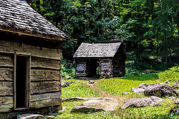 istock Log Cabin in the Woods 470155475