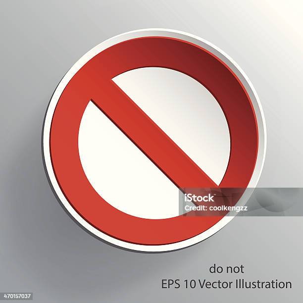 Do Not 3d Warning Sign Paper Design Stock Illustration - Download Image Now - Accessibility, Addiction, Advice