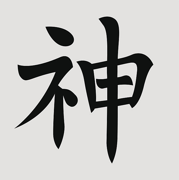 Buddha I want to illustrate that the fonts in my works are all my creation kanji symbols stock illustrations