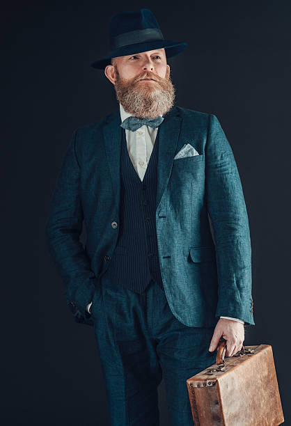 istock Retro stylish businessman 470158698
