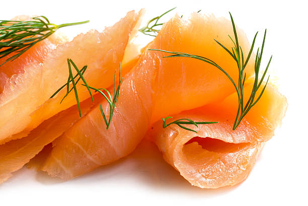 istock smoked salmon in slices with dill garnish 470158874