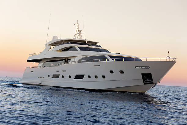 istock Luxury yacht sailing on the sea sunset 470159082