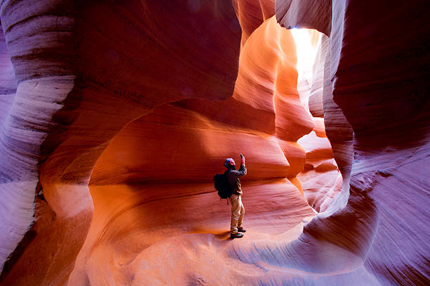 arizona desfiladeiro antelope - rock pattern canyon usa - fotografias e filmes do acervo