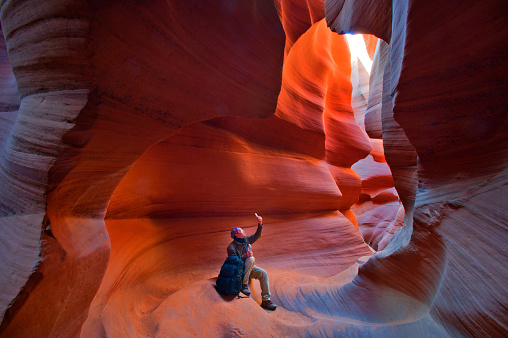 Man Travel Arizona Antelope Canyon