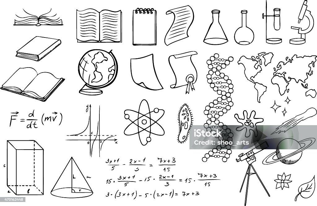 Science Vector Set Science And Education Vector Set Stock Illustration - Download Image ...