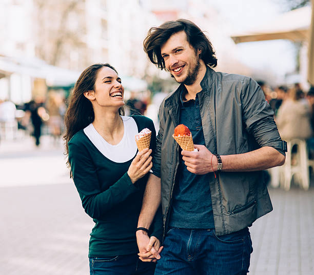 istock Young couple eating an ice cream 470162562