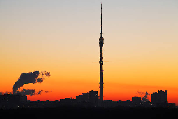 istock TV tower and orange sunrise in Moscow 470162839