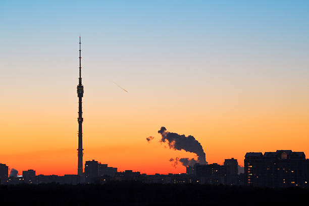 istock TV tower and blue orange sunrise in Moscow 470162999