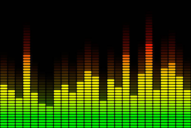 graphic equalizer graphic equalizer. colors showing the strength. sound mixer photos stock pictures, royalty-free photos & images