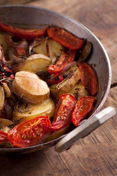 Baked Vegetables stock photo