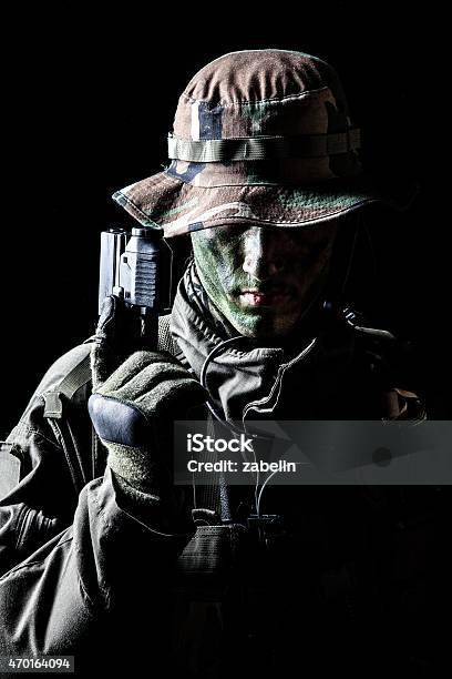 Jagdkommando Soldier With Pistol Stock Photo - Download Image Now - 2015, Aggression, Armed Forces