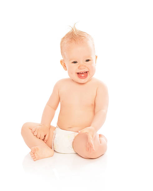 istock happy beautiful baby in a diaper isolated 470164783