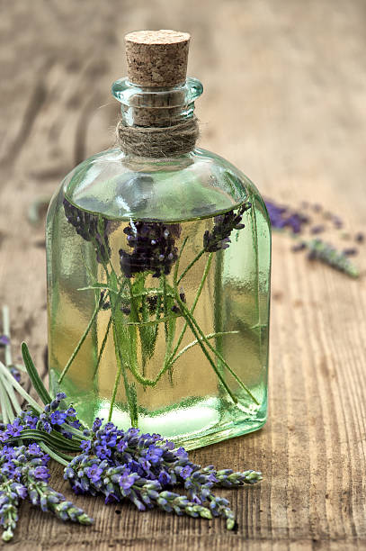 istock essential herbal lavender oil with fresh flowers 470167449