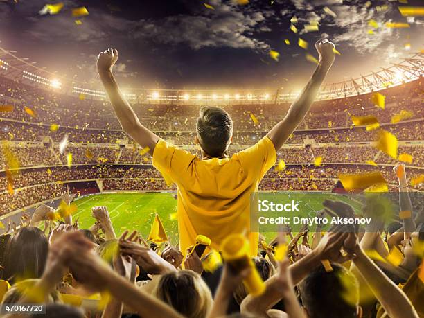 Ventiladores En El Estadio Foto de stock y más banco de imágenes de Fútbol - Fútbol, Aficionado, Brasil