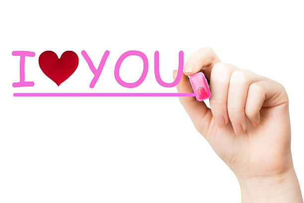 istock I love you, pink marker 470168049