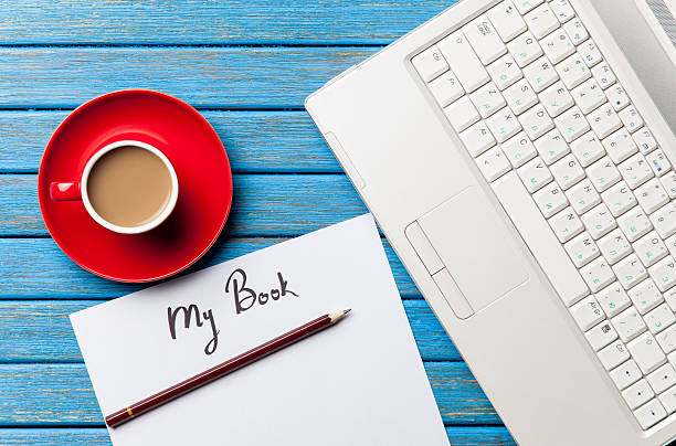 istock Coffee and paper with My Book inscription near notebook 470168164