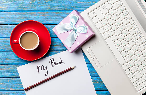 istock Coffee and paper with My Book inscription near notebook 470168172