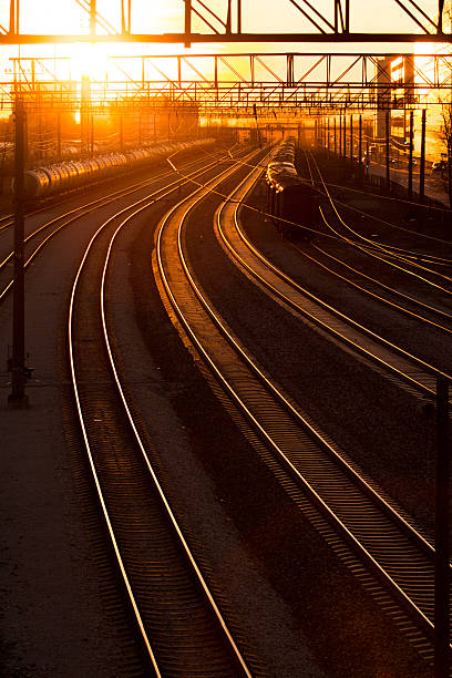 istock railroad station at sunset 470168510