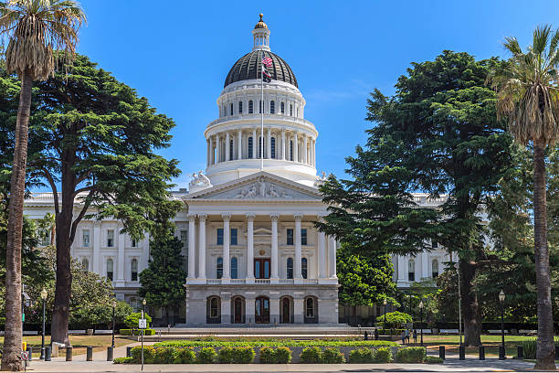 california state capitol di sacramento, california, stati uniti - california state capitol building foto e immagini stock