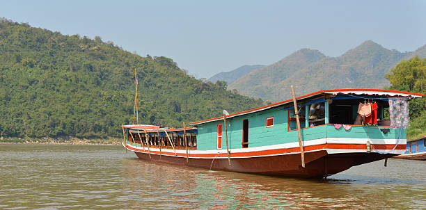 istock Boat on Mekong River, Laos 470169076