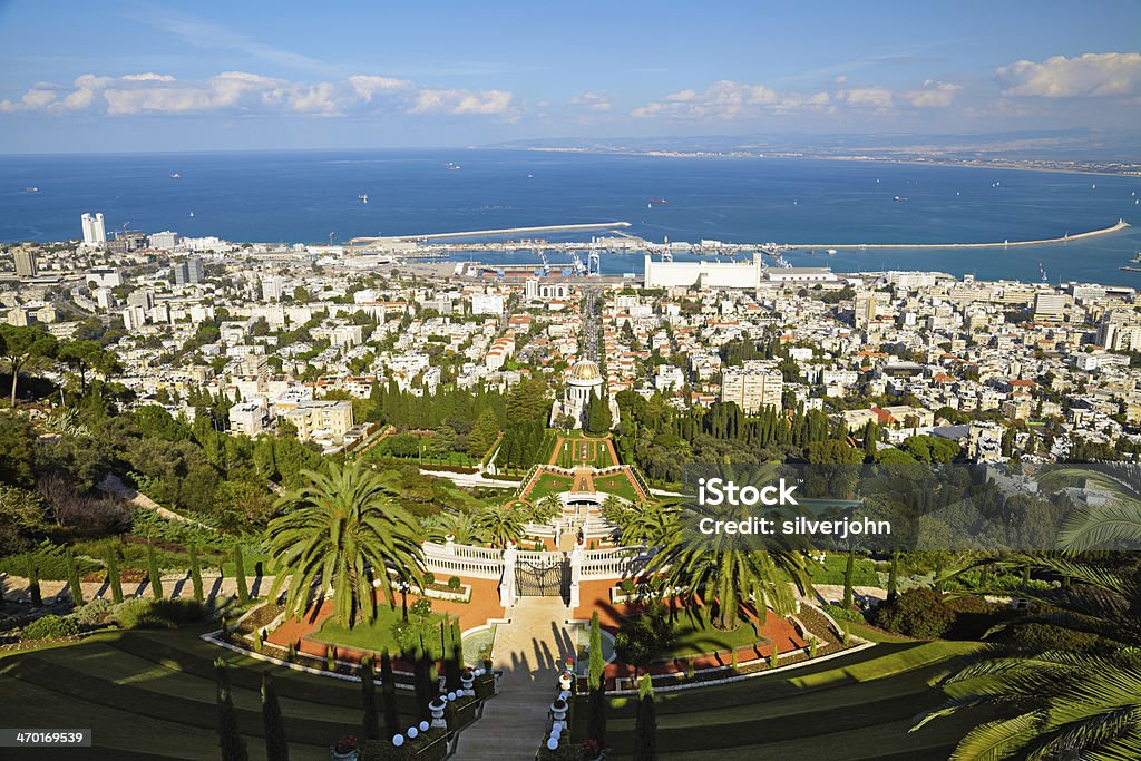 Bahai Gardens. Haifa, Israel Terraces of the Shrine of the Báb Stock Photo