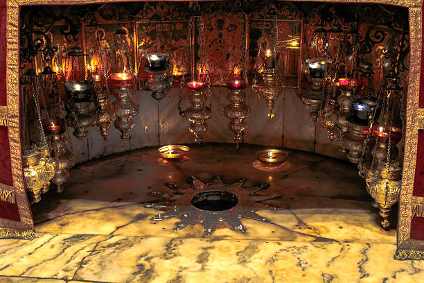 istock Silver star marks traditional site of Jesus birth 470169717