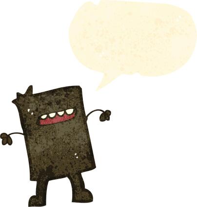 Blockhead Boy Retro Cartoon Block Head Boy Stock Illustration - Download Image Now ...
