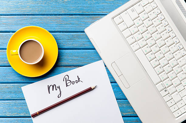istock Coffee and paper with My Book inscription near notebook 470171716
