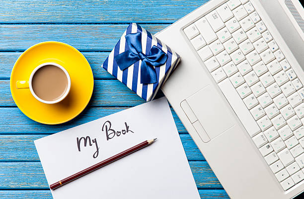 istock Coffee and paper with My Book inscription near notebook 470171718