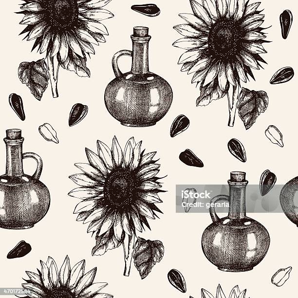 Oil Pattern Vector Sunflower Oil Pattern Stock Illustration - Download Image Now - 2015 ...