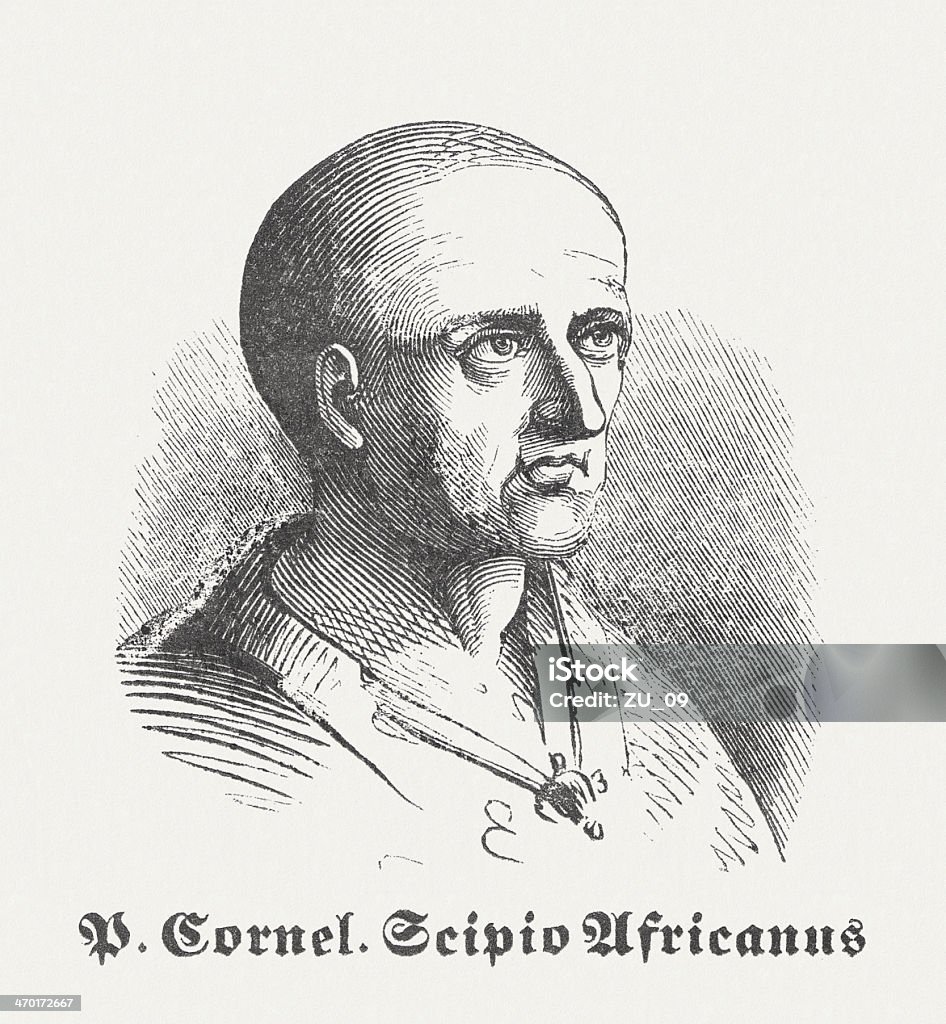 Publius Cornelius Scipio Africanus - Lizenzfrei Rom - Italien Stock-Illustration