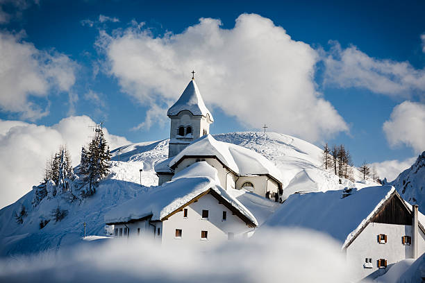 istock Winter landscape on Mountains. Monte Lussari. 470173043