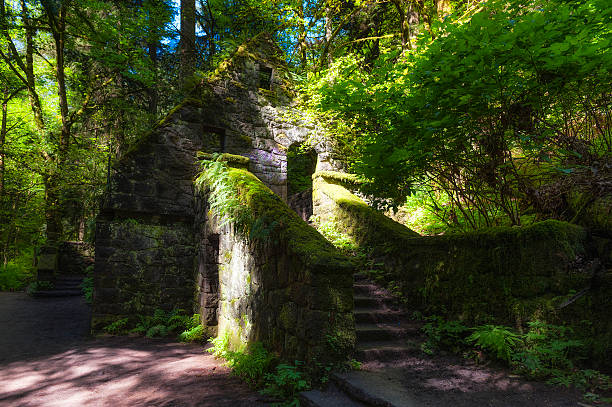 Abandoned Stone Restroom in Forest Park Portland Oregon