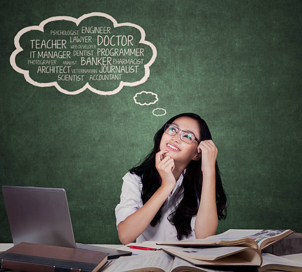istock Teenage student dreaming in the class 470173794