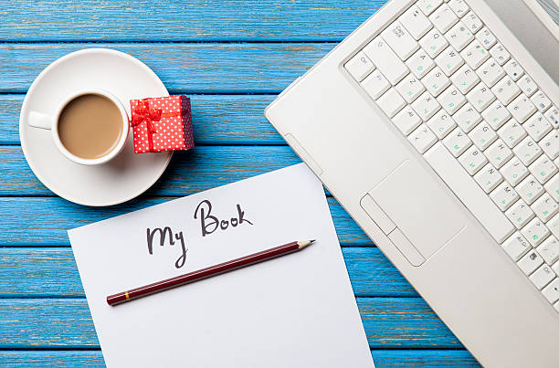 istock Coffee and paper with My Book inscription near notebook 470174482