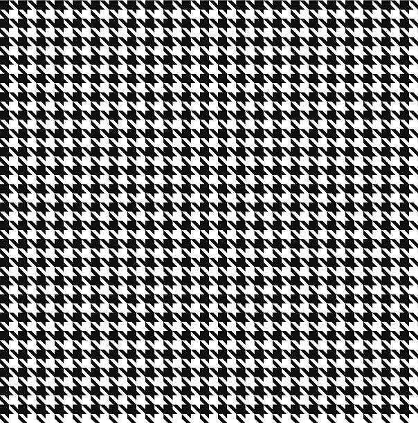 czarno-białe tło -seamless pepitka - houndstooth stock illustrations