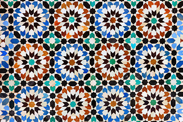istock Arabic mosaic in Madressa Ali Ben Youssef, Marrakech Morocco 470176155