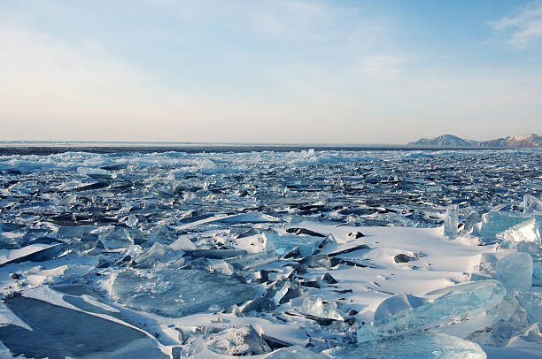 istock Winter. Ice on the surface of Lake Baikal. 470177722
