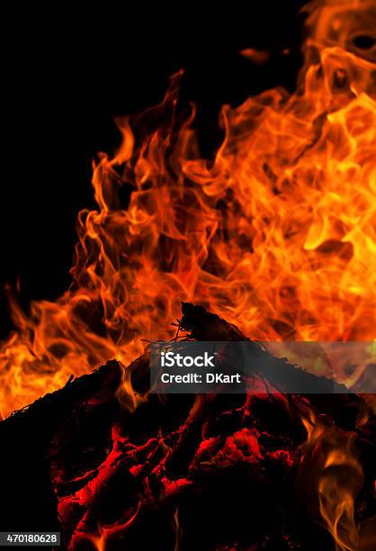 Campfire Stock Photo - Download Image Now - 2015, Abstract, Black Background