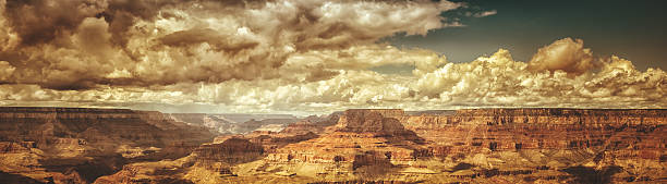 Wide sunset view of the Grand Canyon from the South Rim.Taken at the Grand Canyon, Arizona.
