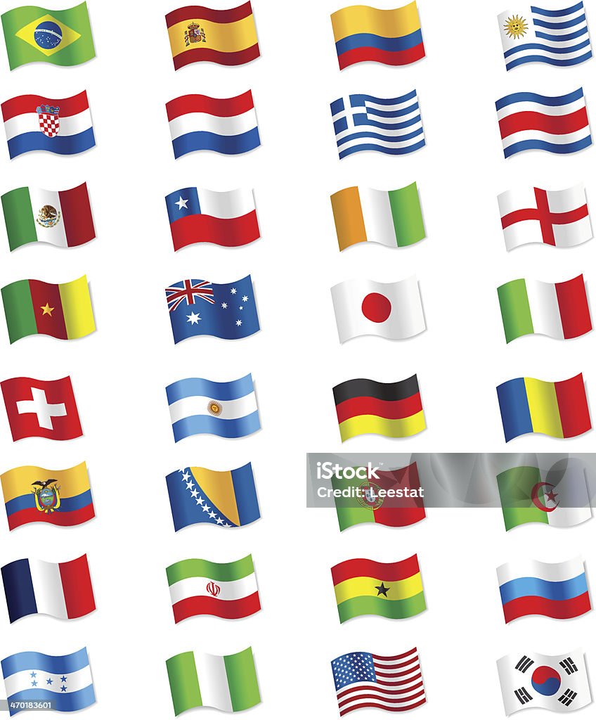 Bandeiras do Brasil 2014 - Royalty-free Bandeira arte vetorial
