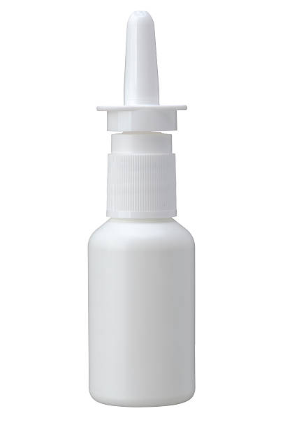 istock Nasal spray bottle isolated on white background. 470186047