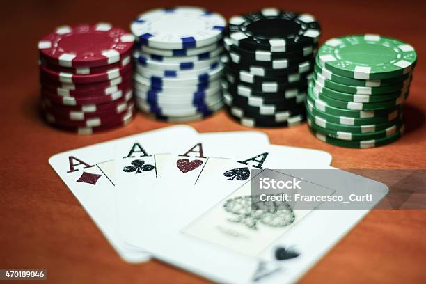 Poker Hand Stock Photo - Download Image Now - 2015, Ace, Ace Of Clubs
